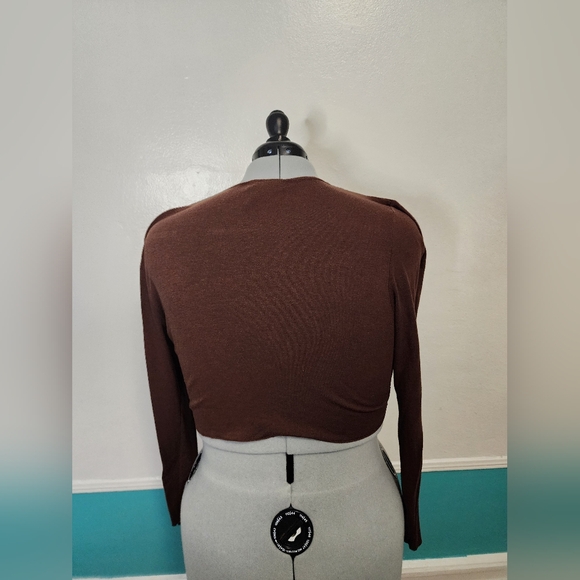 Vintage Torrid Cropped Brown Sweater - Picture 2 of 3